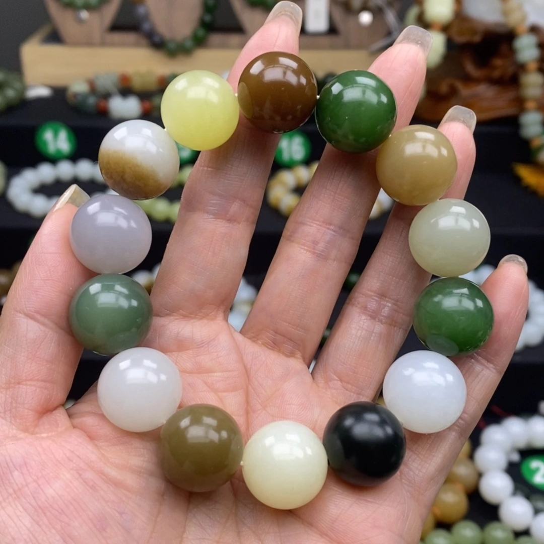 和田玉手链未镶嵌16m m