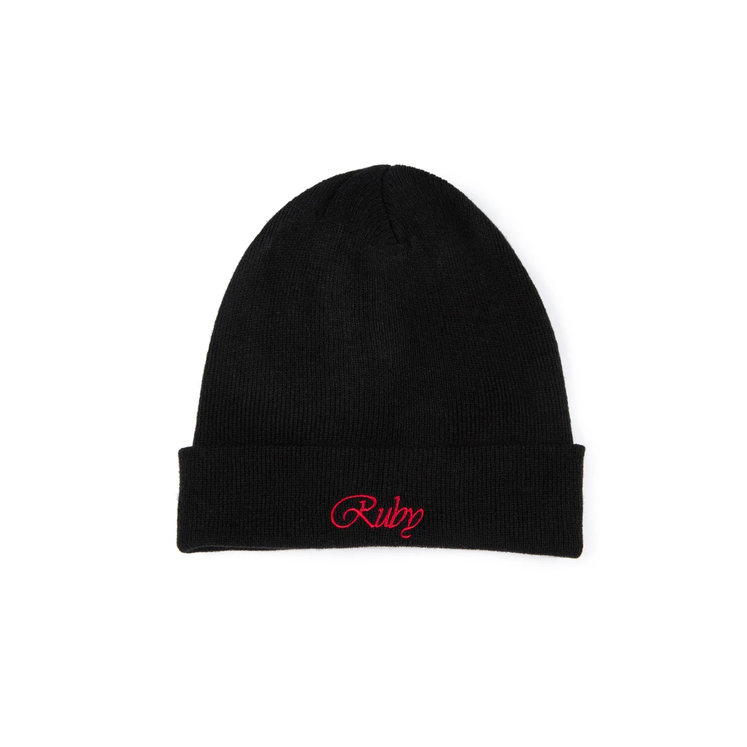 RUBY 黑色 冷帽针织帽