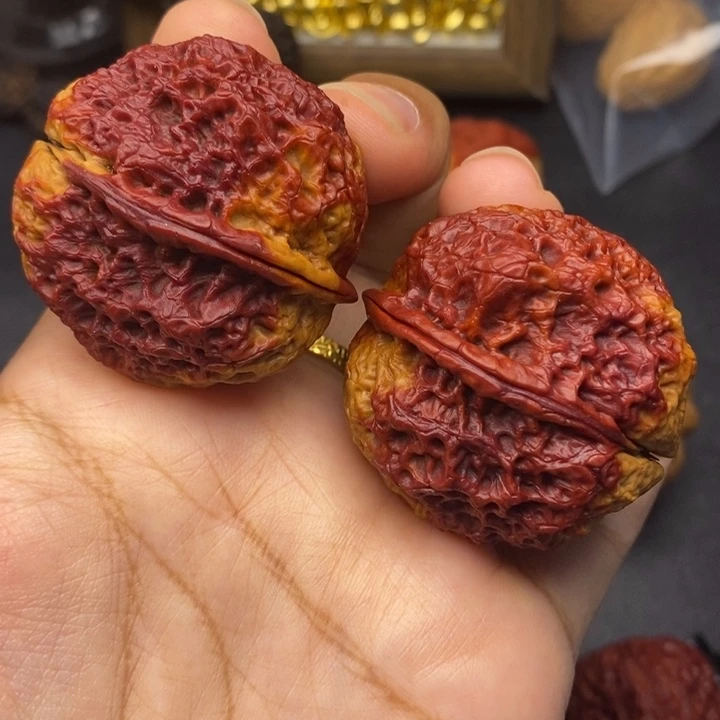 把件文玩核桃41尺饕餮金蟾