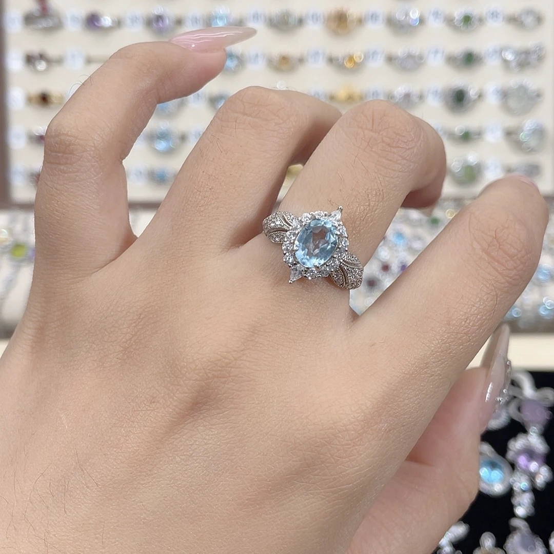 琳***琳托帕石银S925镶嵌戒指