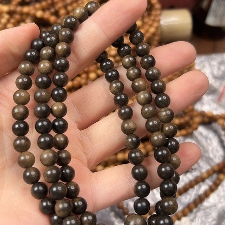 檀香木手串/手链阴沉横纹0.7×100