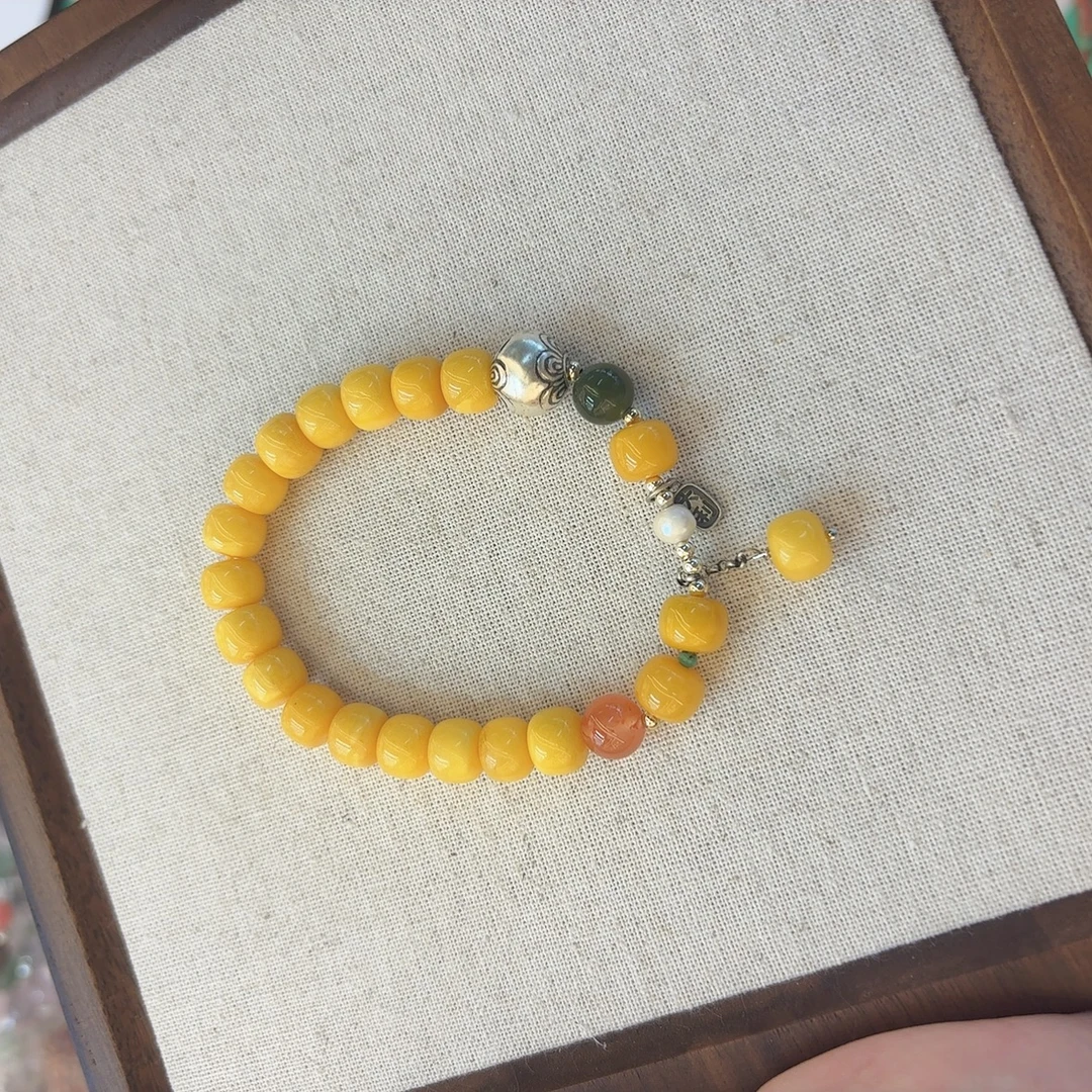 足银仿水晶手链 0772  足银999时尚百搭女士手串