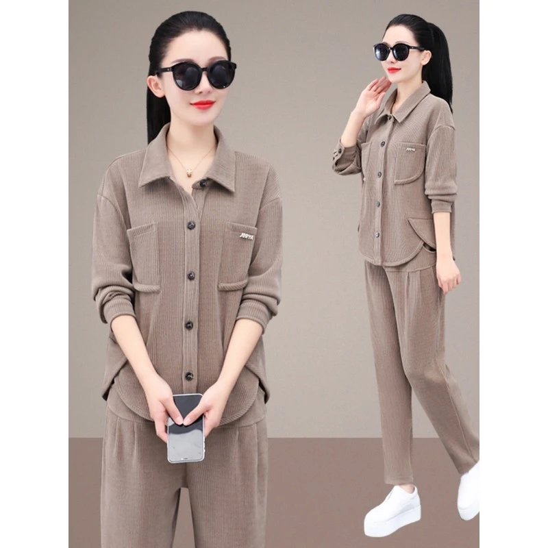 TOUCHMISS时尚运动套装女2025春季新款气质宽松简约休闲服两件套