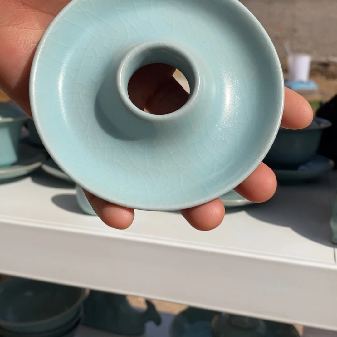 摆件抱朴汝瓷仿古微瑕