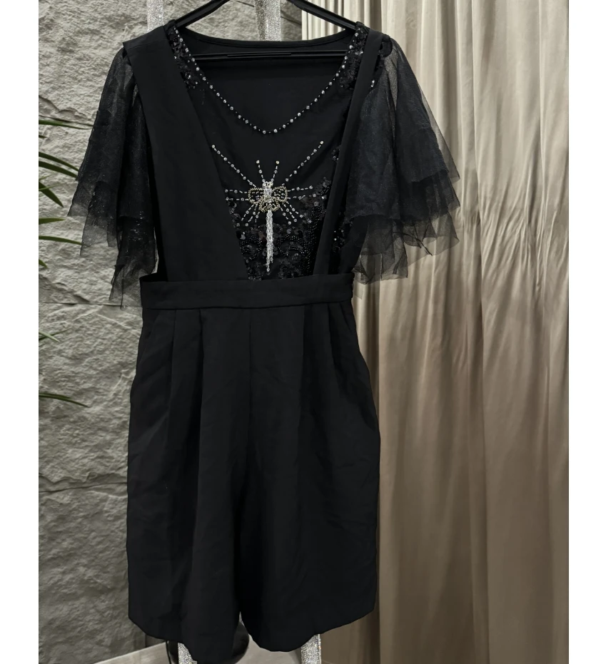 T512时尚休闲上衣背带裙套装  2件套