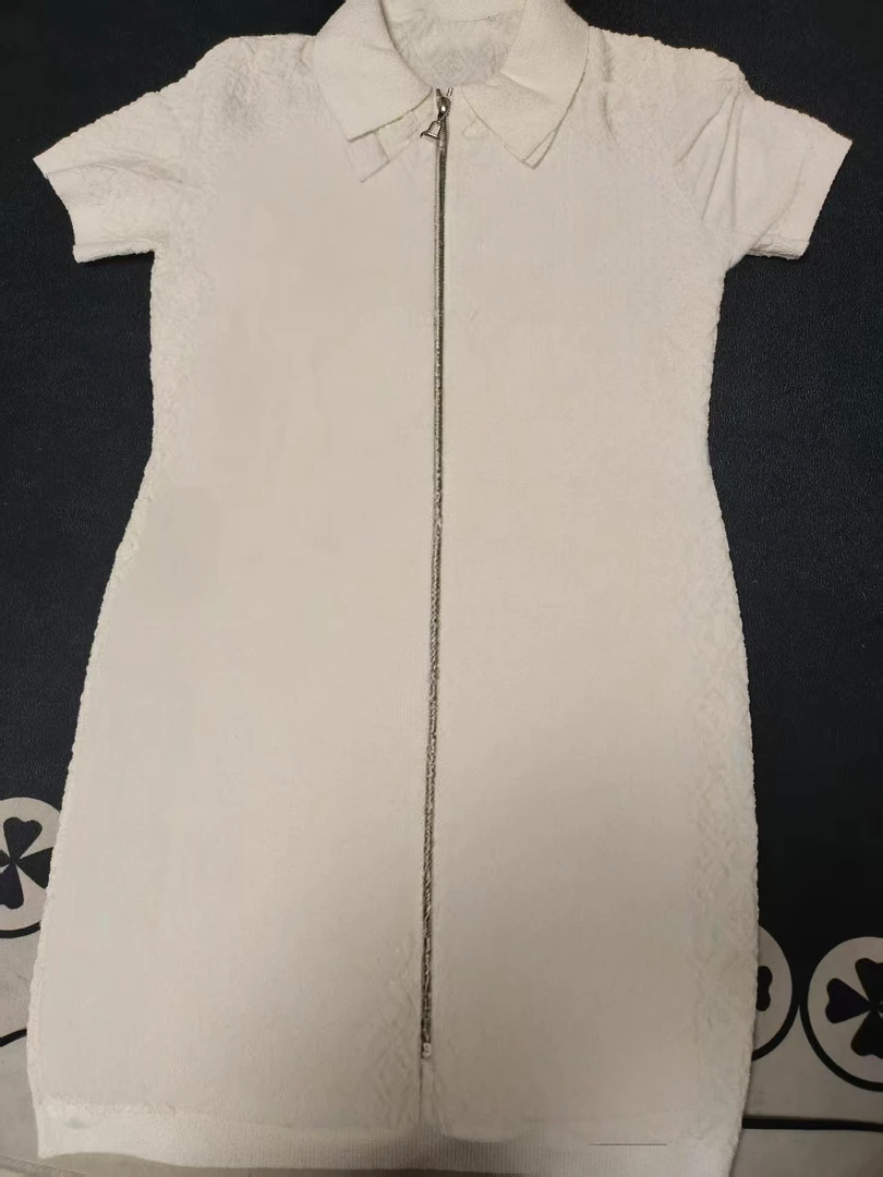 A359马白色提花长裙No退No换