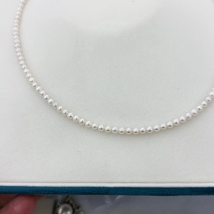 淡水珍珠颈饰银S925镶嵌700