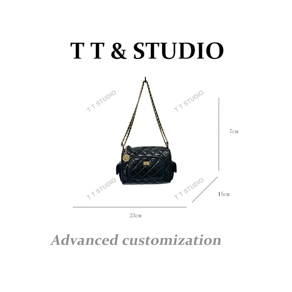 【TT Studio】SD-5179-小香黑RAIN.CUN时尚简约腋下斜跨轻奢女包