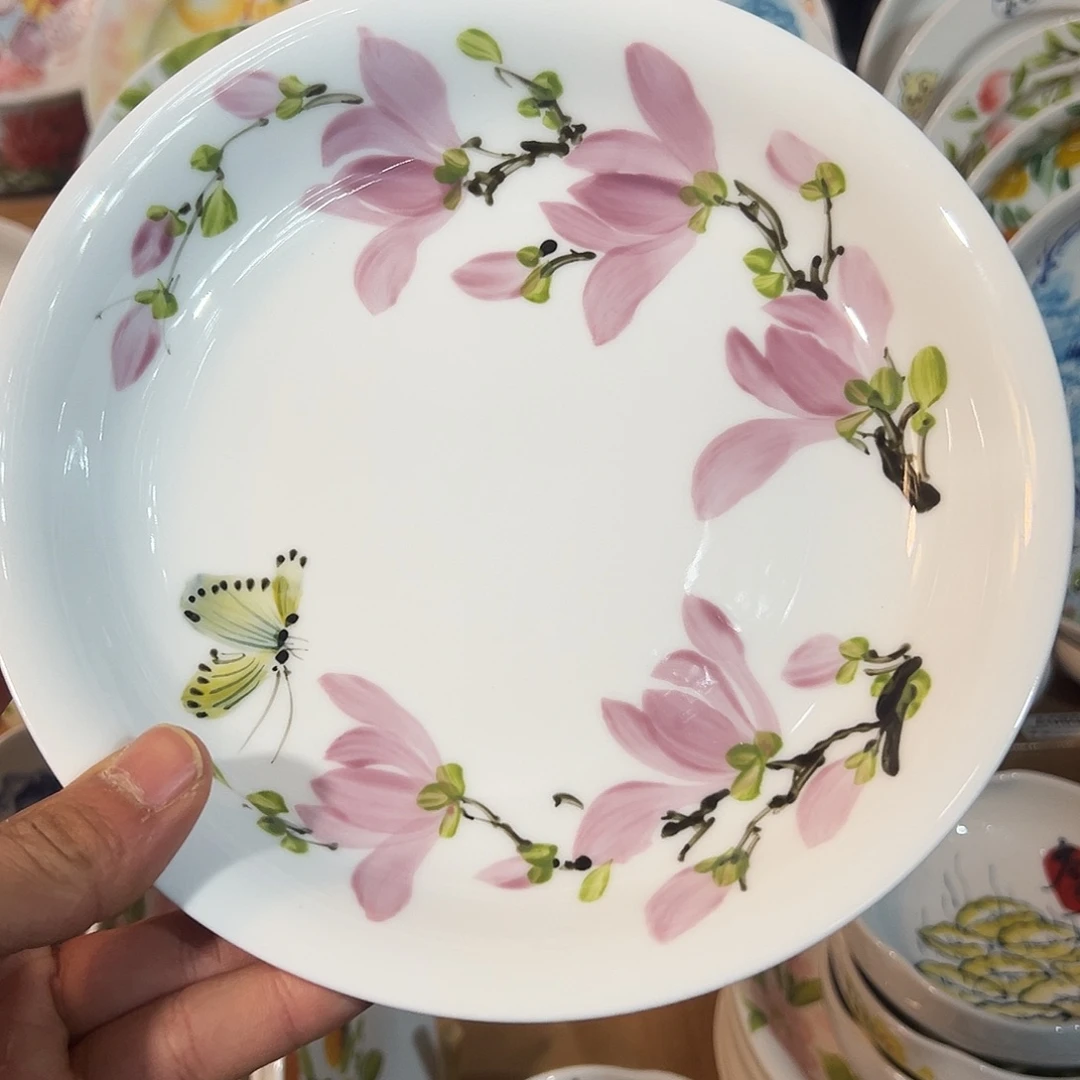 陶瓷景德镇高温釉下陶瓷8寸盘