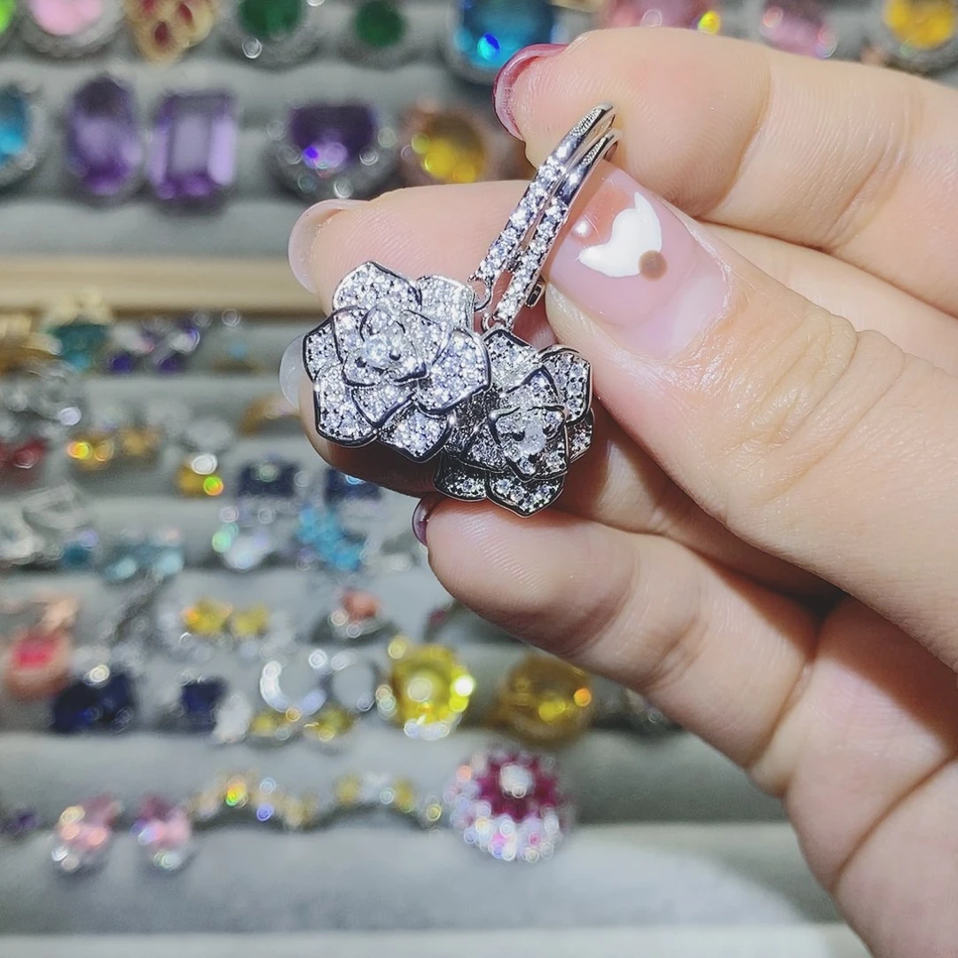 【闪购商品】托帕石耳饰银S925镶嵌