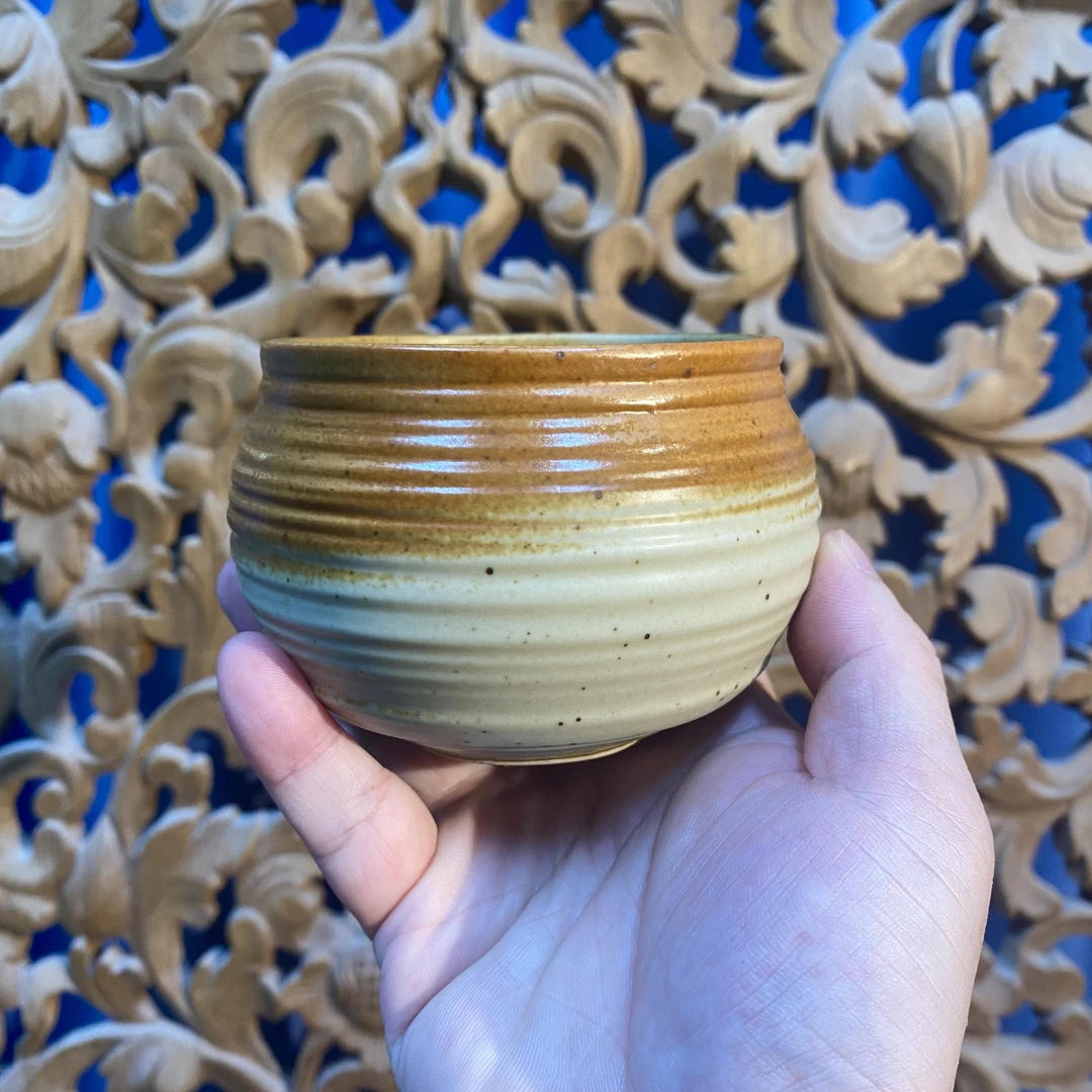 高颜值粗陶甜品盅