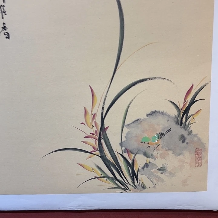 国画听兰老师花鸟