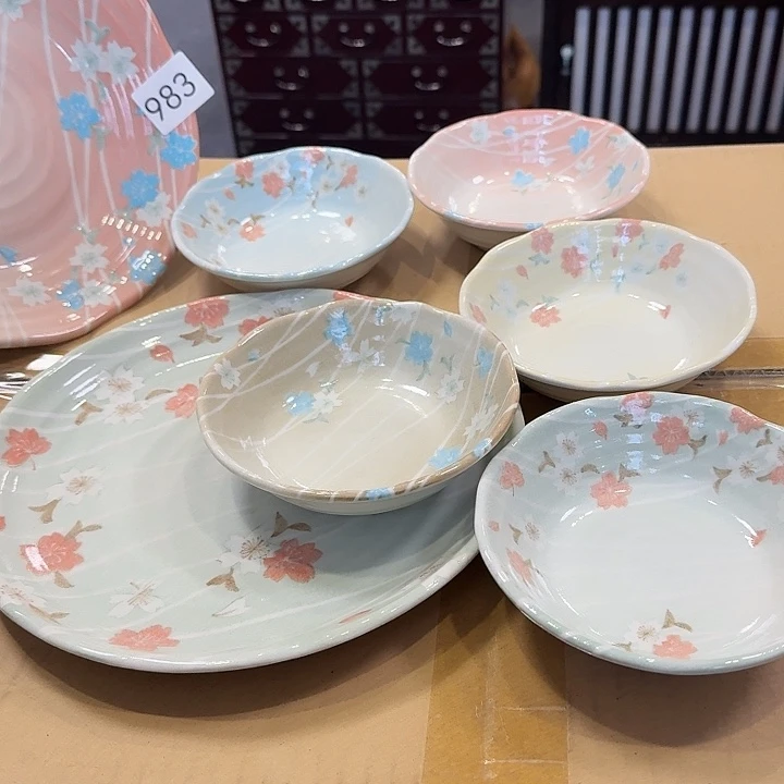 瓷片很好看的盘子套装