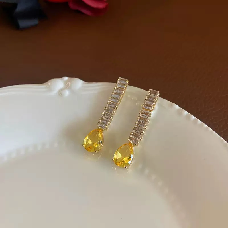 合金合成锆石耳饰 1732【了了清秋】轻奢耳饰