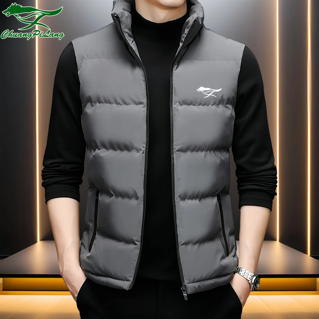 品牌男士马甲青年棉服外套秋冬厚款保暖男女运动休闲宽松马甲棉衣