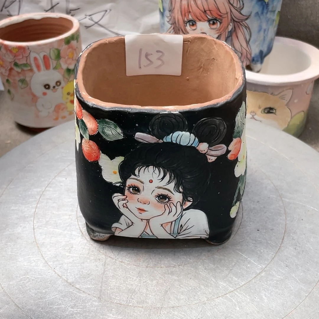 【闪购商品】紫砂花盆人物福利