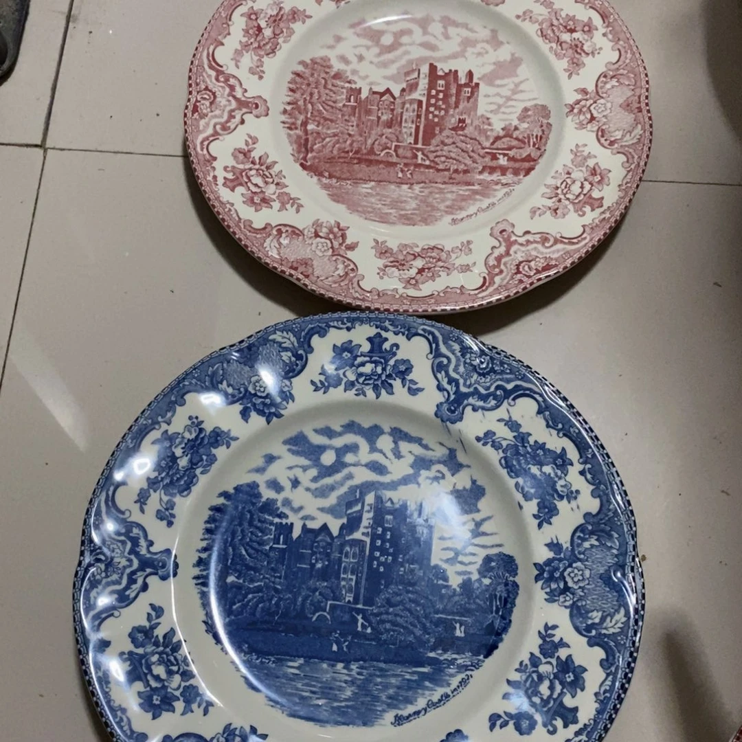 瓷微瑕蓝色城堡十寸