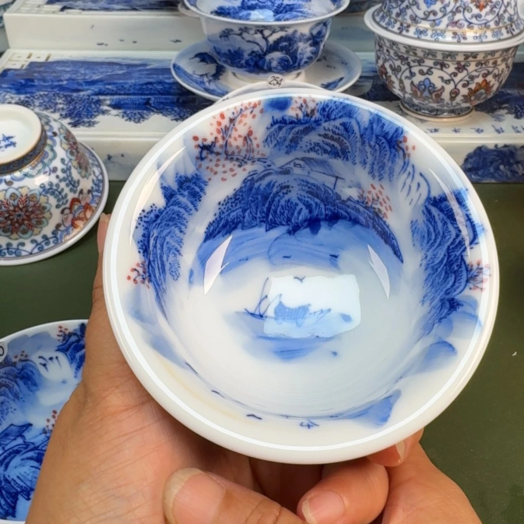 景德镇纯手绘茶具圆圆222