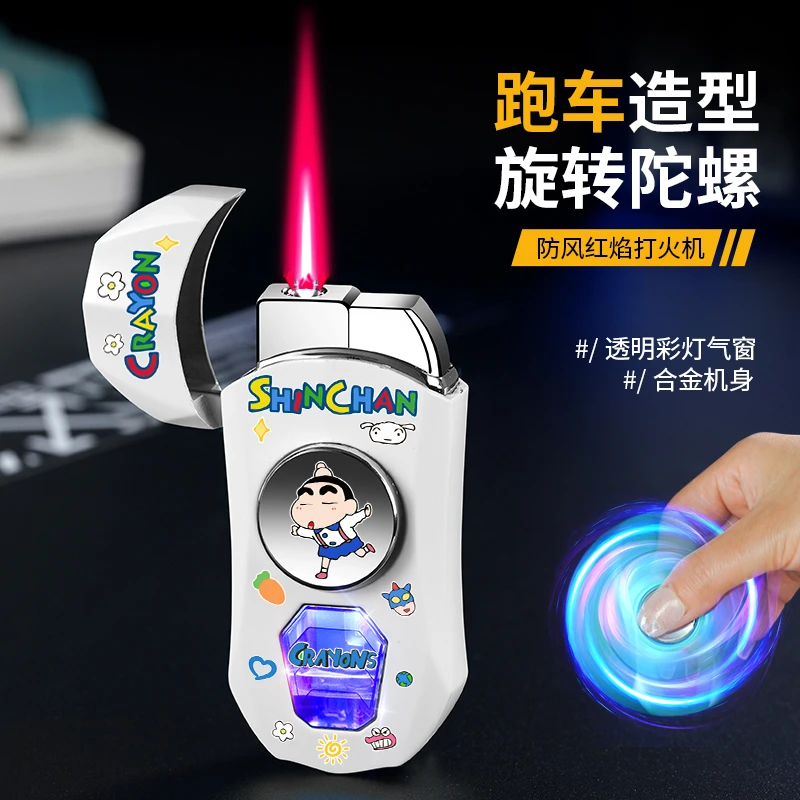 创意炫酷合金发光跑车打火机旋转解压便携防风粉焰潮玩送礼送男友