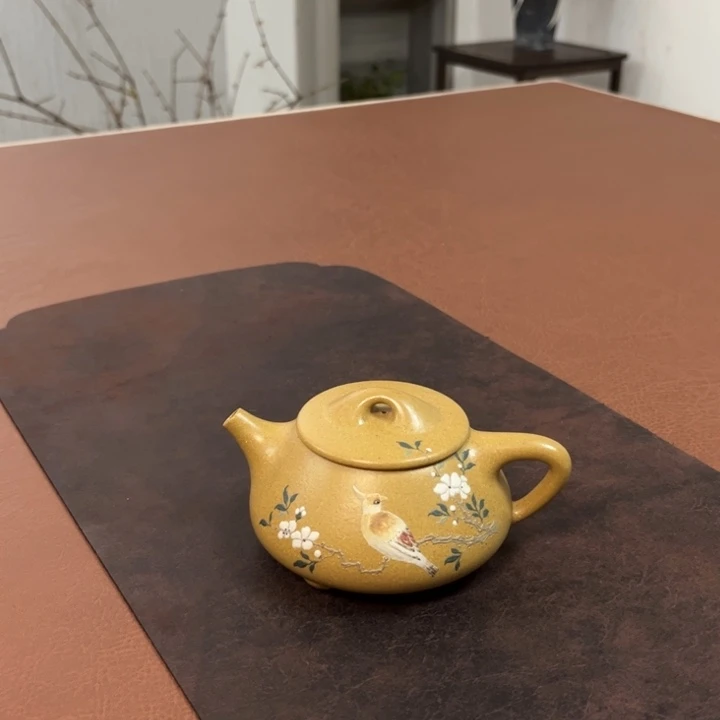 紫砂茶壶景舟石瓢黄金段手工壶