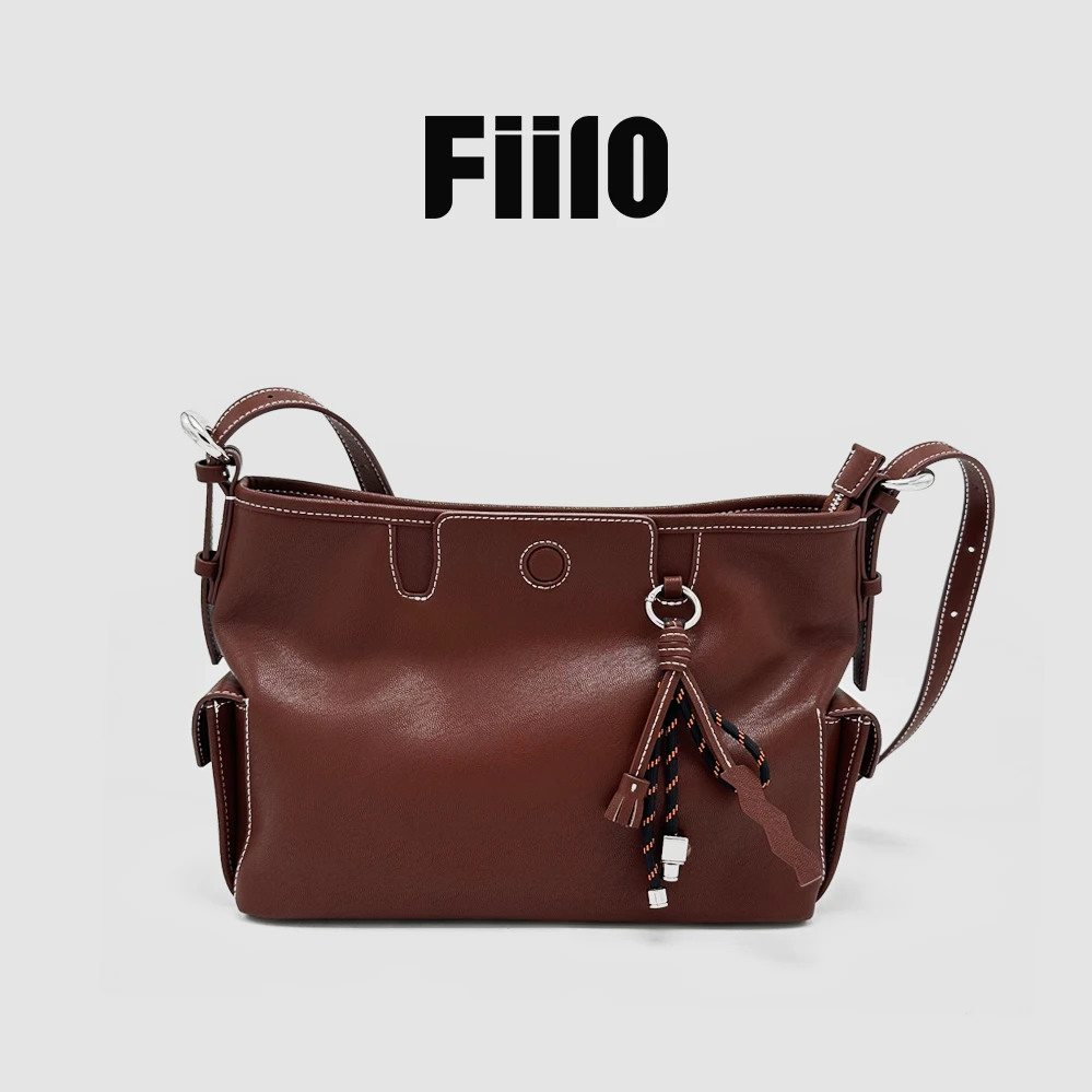 【Fiilo菲洛】N160头层牛皮时尚休闲hobo包单肩斜挎女包