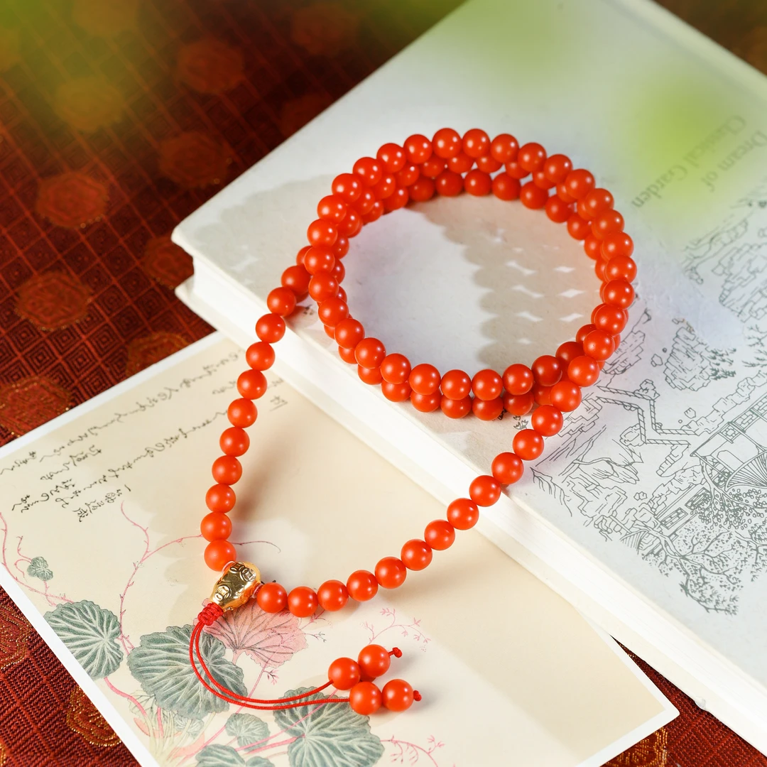 锦绣华年/18K金典藏级保山滴水洞锦红108传承春日上新礼物