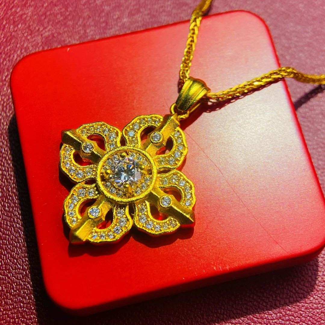 9999D十字架金刚杵套链女款时尚挂坠