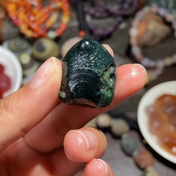 玛瑙/玉髓珠宝半成品合金彩*边