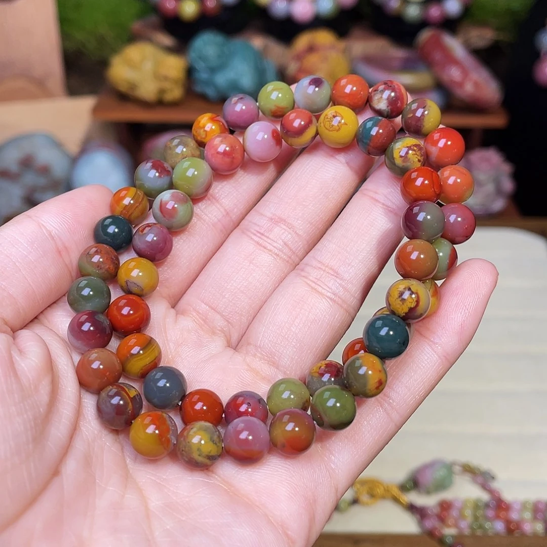 月***.玛瑙/玉髓未镶嵌手串盐源玛瑙包浆双圈