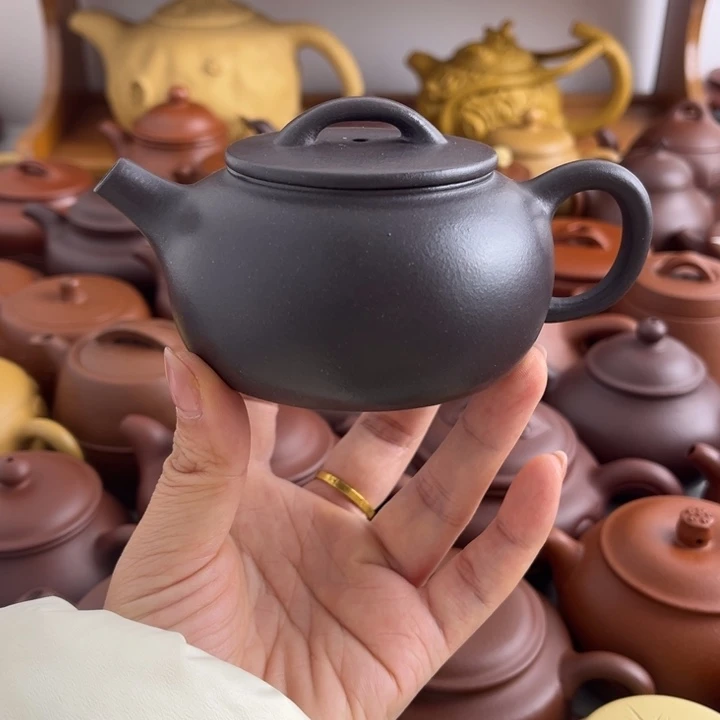 紫砂茶壶180cc天青半手