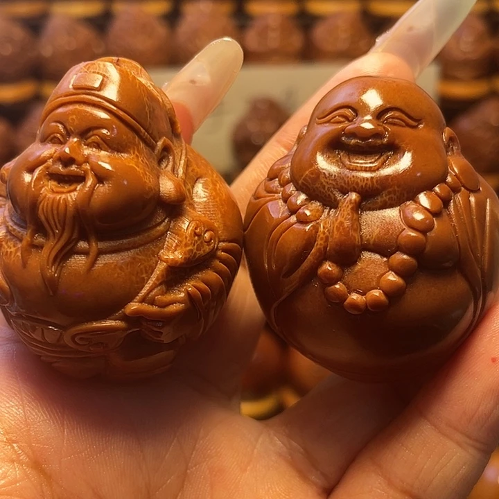 绝***版把件橄榄核橄榄雕刻