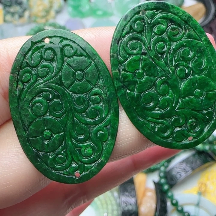 翡翠未镶嵌颈饰天然A货48