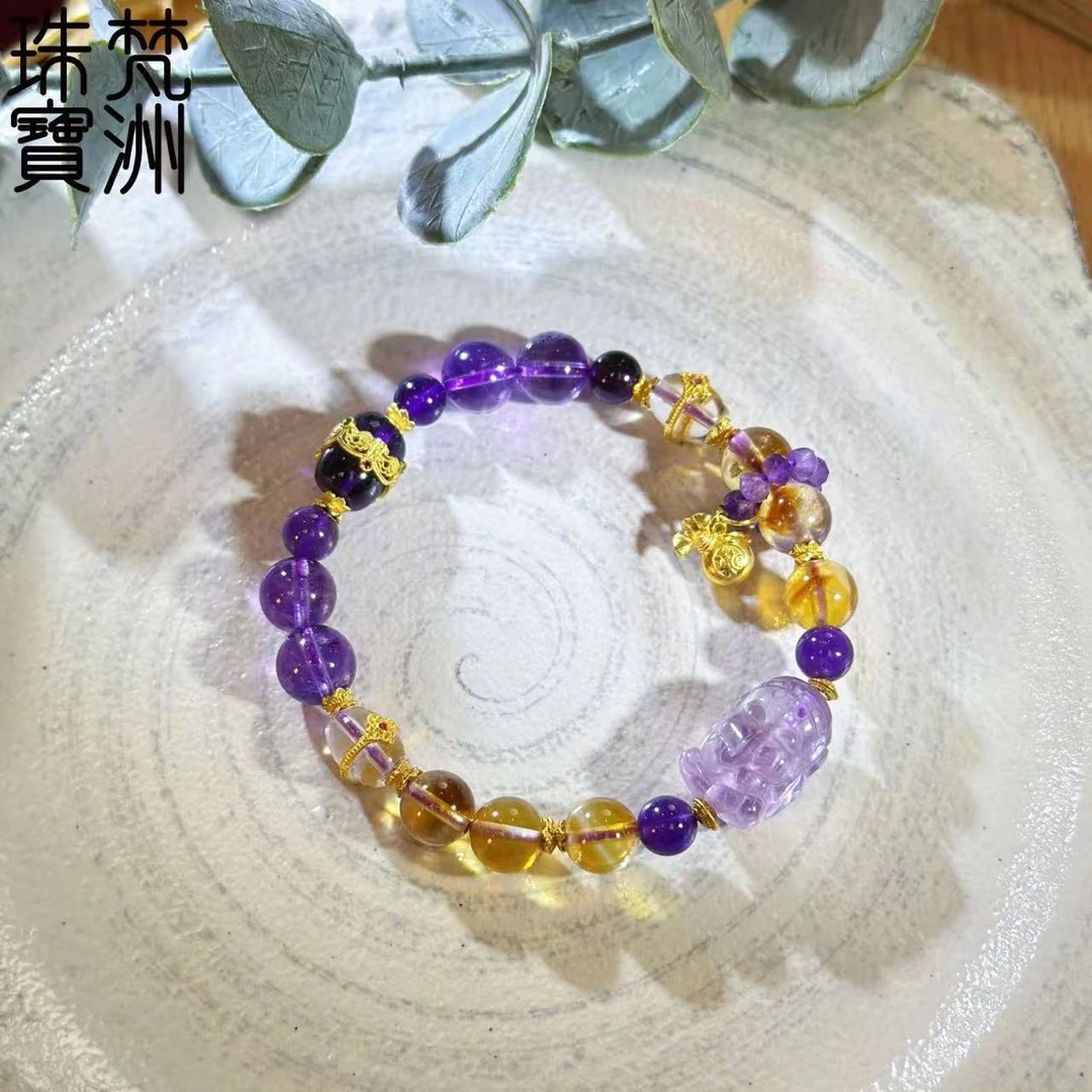 【梵洲】手工定制   吉象 紫水晶手串 FZD3752-K 多样性发一