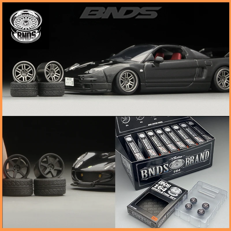 BNDS 1:64 ABS汽车模型轮毂 带胎皮