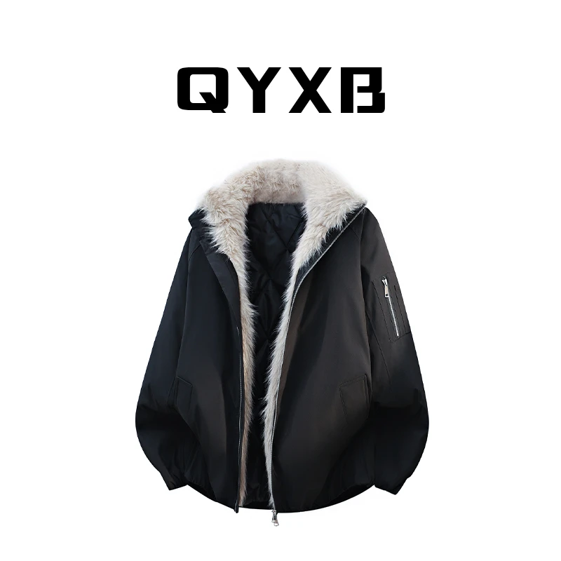 【品牌正品】QYXB座山雕棉服男士冬季加棉加厚保暖美式棉衣外套男装