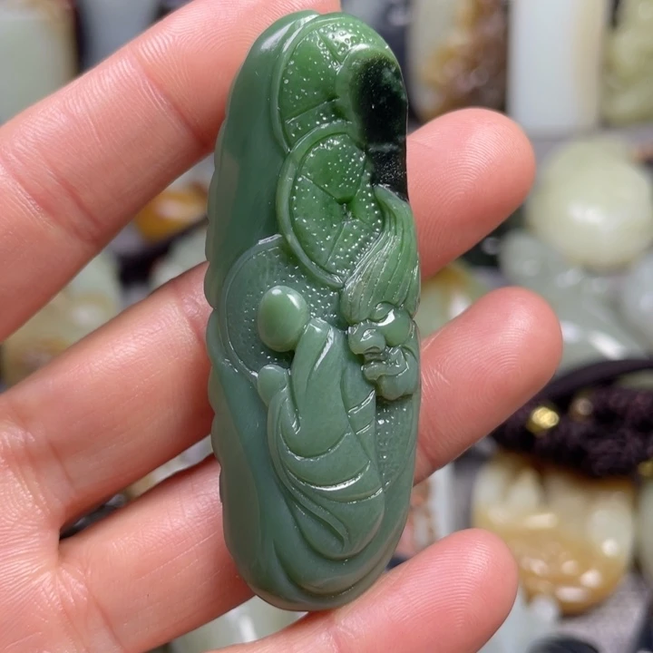 和田玉未镶嵌挂件