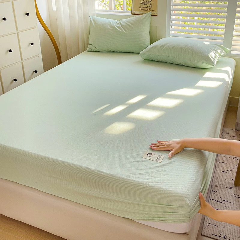 F新款单件床笠单被单全包围床罩防水床垫床套罩单床单枕套三件