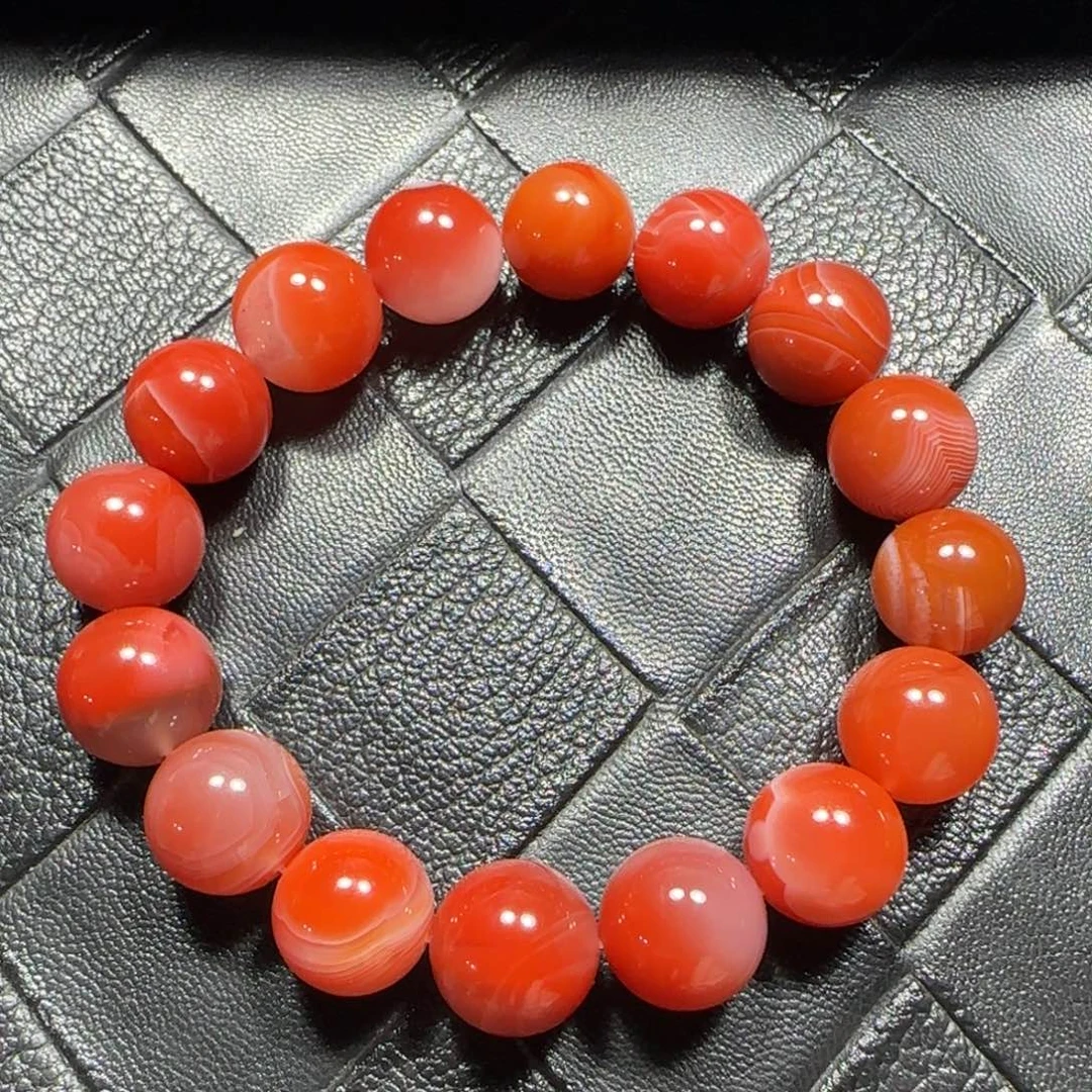 南红玛瑙未镶嵌手串13.5mm➕