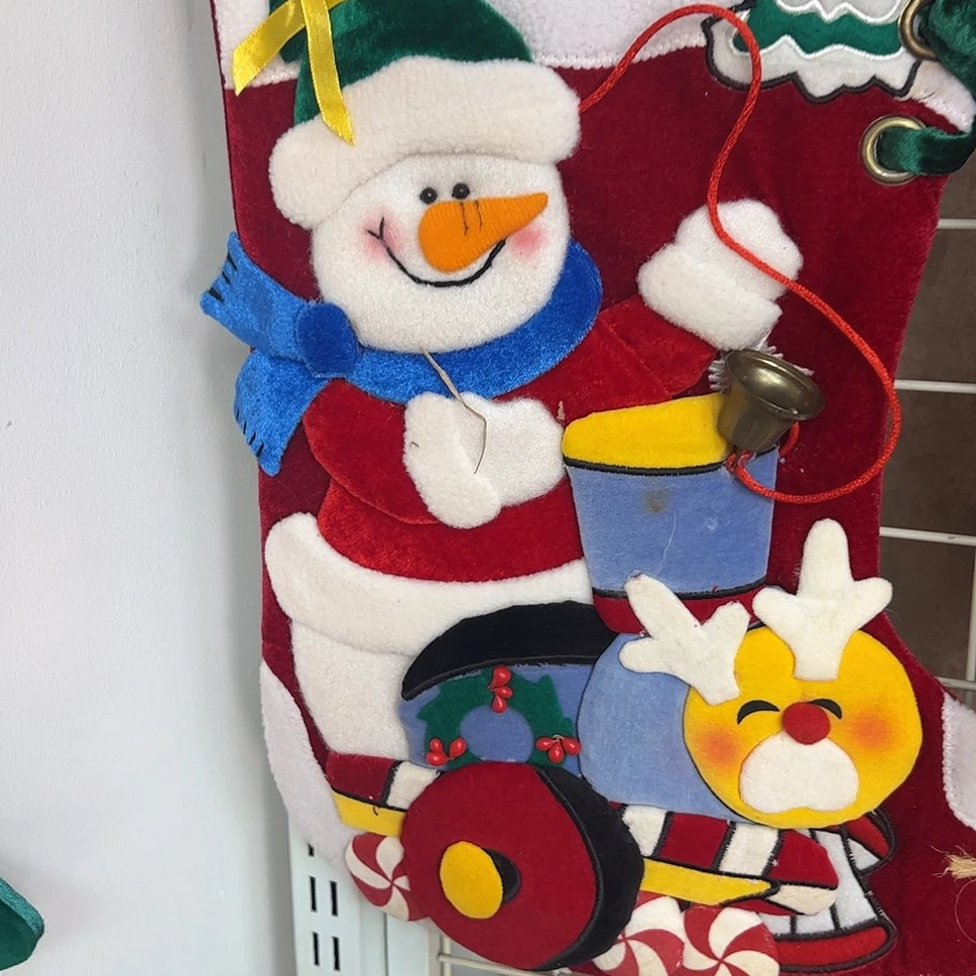 娃****毛绒圣诞袜子雪人