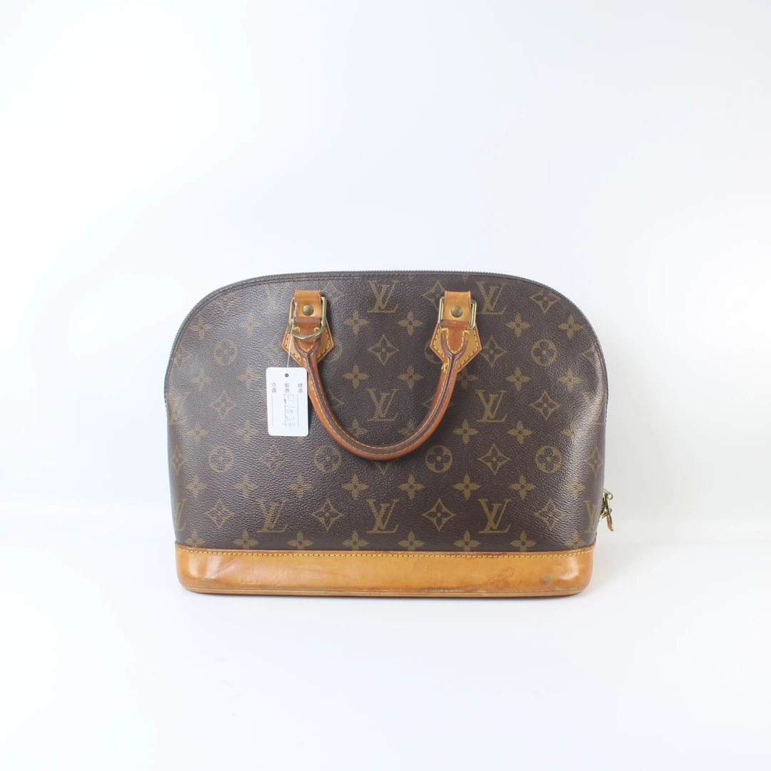 90新 LouisVuitton/路易威登 FL1024经典老花小号贝壳手提包