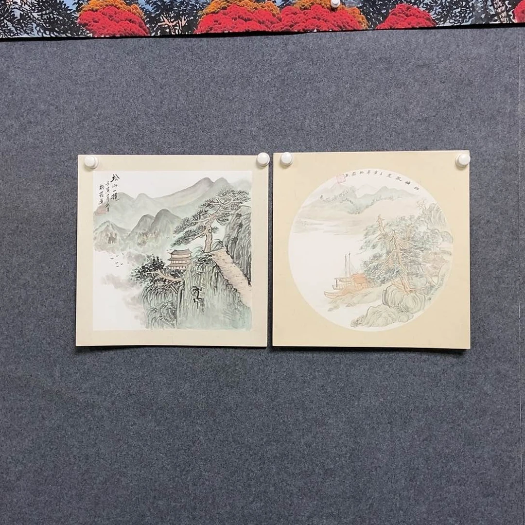 国画两幅卡纸50✖️50