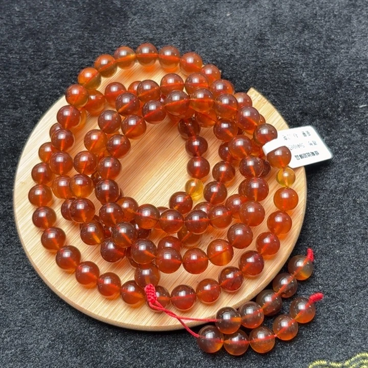 琥珀未镶嵌珠宝奇石8.5+mm番茄红蜜