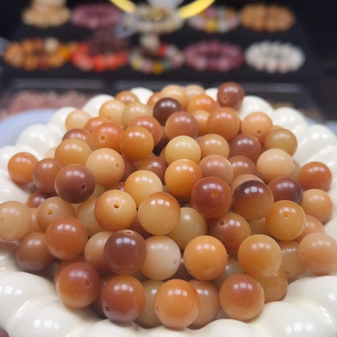 菩提根/象牙果手串卡13左右炭烧圆1000颗