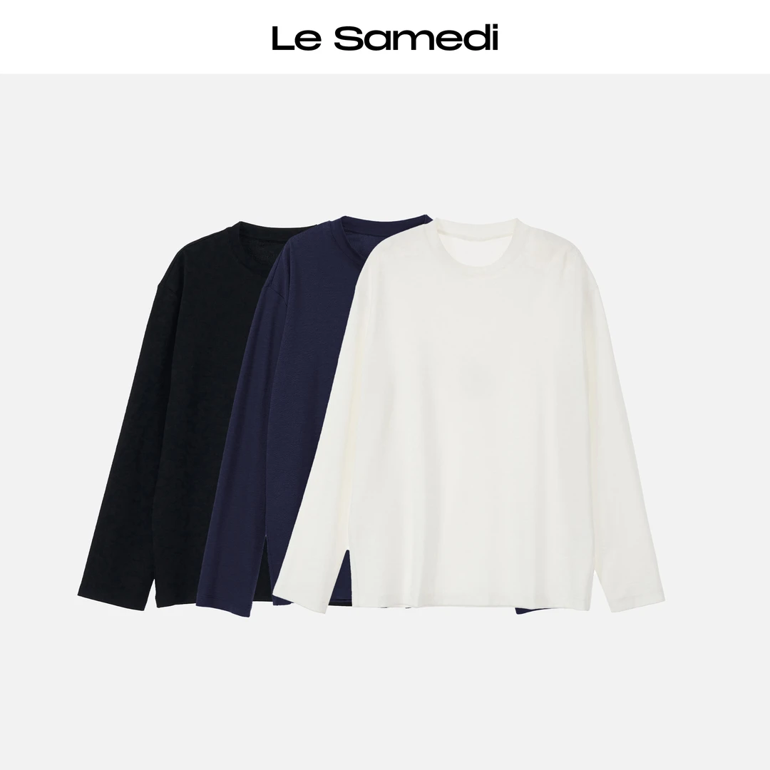 Le Samedi【法风主义】-招牌醋酸丝毛 长期内搭丝滑触感长袖上衣