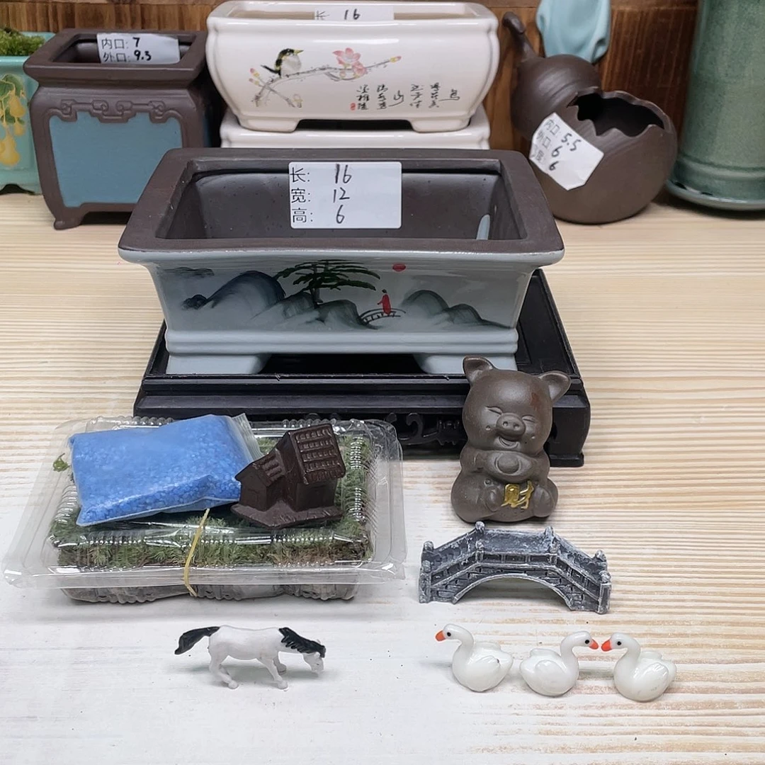 紫砂花盆陶瓷艺术花盆陶瓷