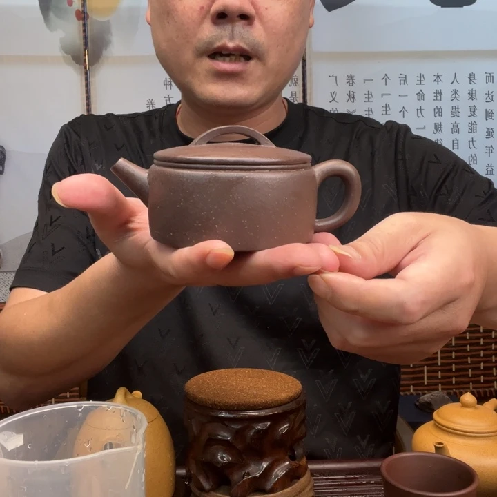 紫砂原矿紫砂壶原矿天青泥全手工汉瓦200毫升
