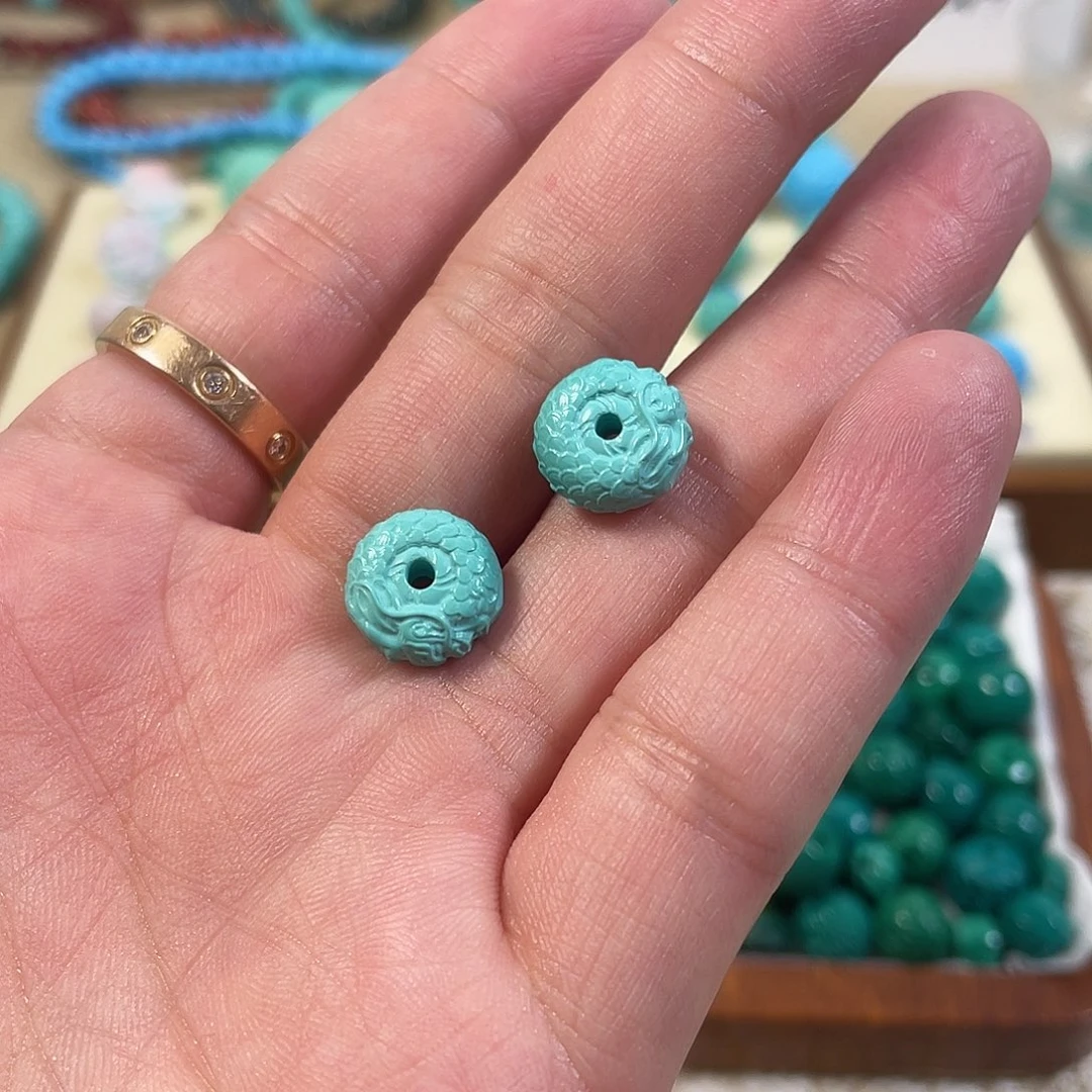 手工雕刻配饰配珠手串尺寸12