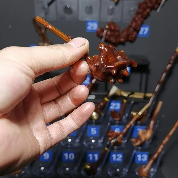 稳定木风*痕贵州檬子木手把件烟具
