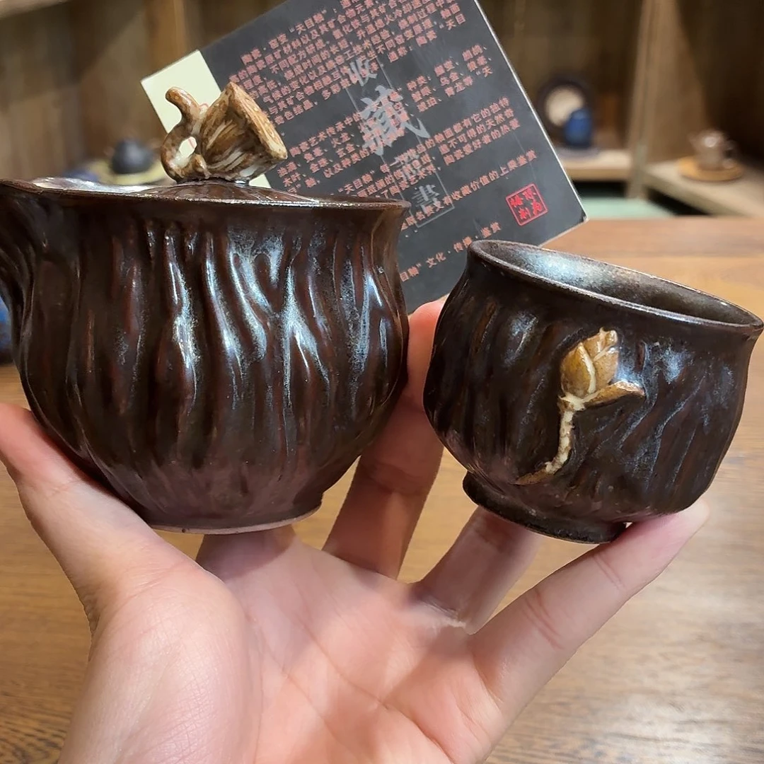 柴烧老岩泥茶器皿