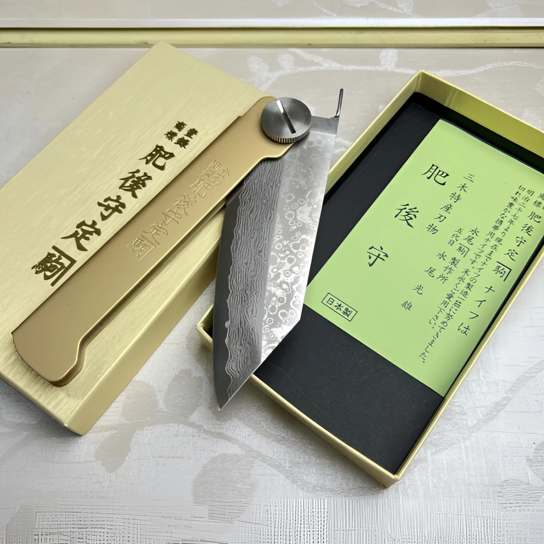 肥后守/定光作/通体夹日本VG10钢材/限量版/户外小刀（日本制造）